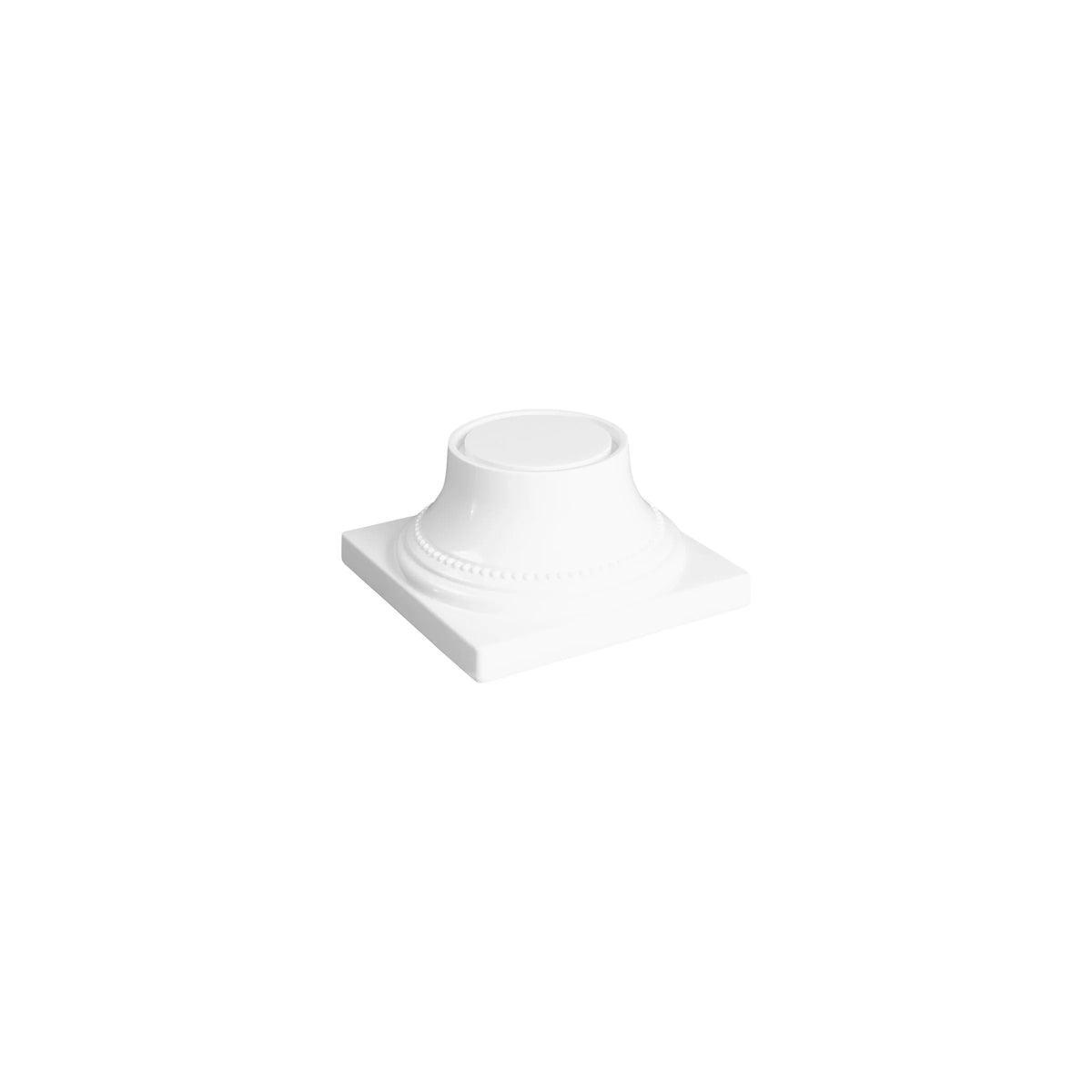 Elite Global Solutions M74P Melamine Venetian Black Base, 7" x 7" - White