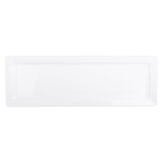 Elite Global Solutions Vogue Melamine Serving Platter, White - 7" x 21" x 1 1/4"