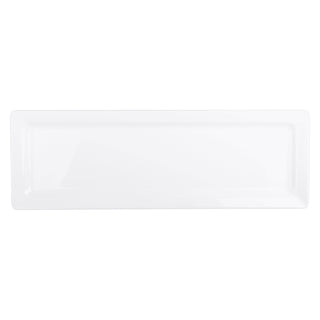 Elite Global Solutions Vogue Melamine Serving Platter, White - 7" x 21" x 1 1/4"