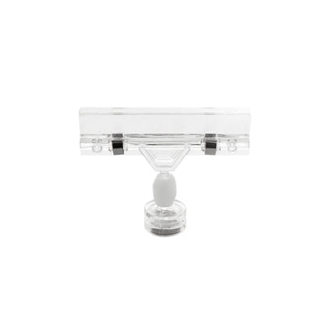 Elite Global Solutions Plastic Sign Holder, Clear, 10/Pack - 2 1/2"