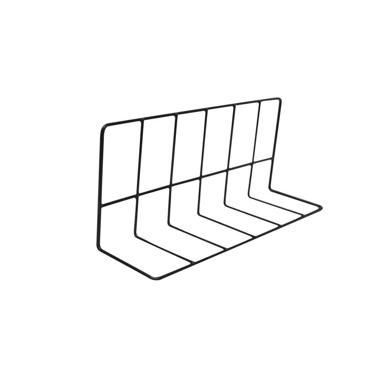 Elite Global Solutions Coated Metal Divider, Black - 6" x 14" x 4"