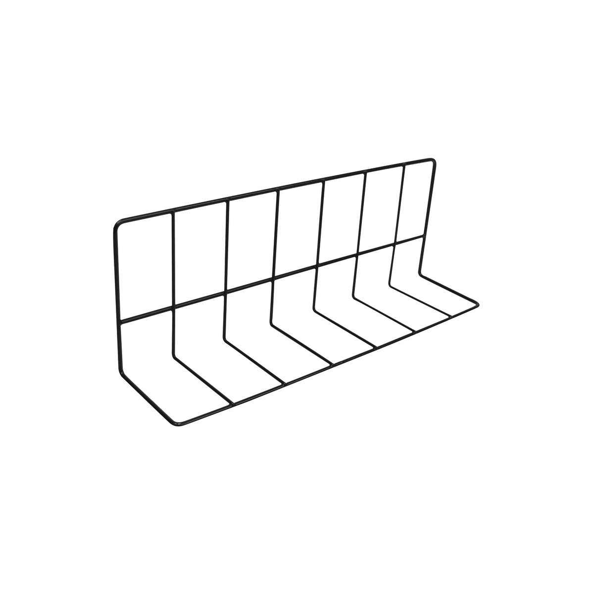 Elite Global Solutions Coated Metal Divider, Black - 6" x 16" x 4"