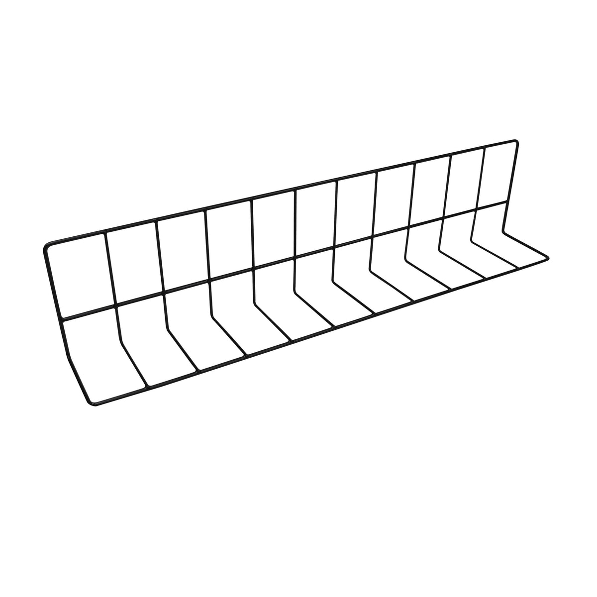 Elite Global Solutions Coated Metal Divider, Black - 6" x 26" x 4"