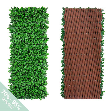 NatraHedge 1100 LDPE Plastic Privacy Fence, 12 - 50" x 20 - 124", Green - English Laurel