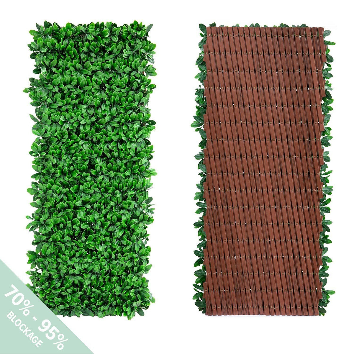NatraHedge 1100 LDPE Plastic Privacy Fence, 12 - 50" x 20 - 124", Green - Ficus