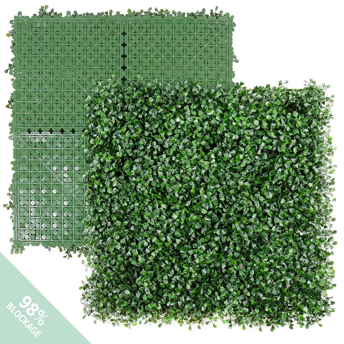 NatraHedge 1200 LDPE Plastic Wall Panel, 20" x 40", Green, 5/Case - Kauai