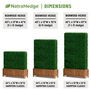NatraHedge 1250-Boxwood LDPE Plastic Freestanding Hedge, 13" x 40", Green - photo 4