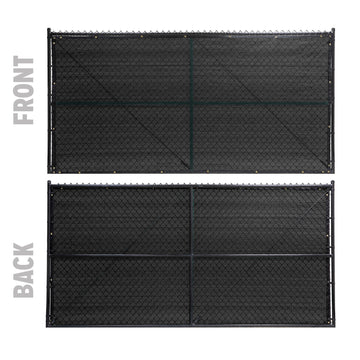 FenceScreen PS200-50 HDPE Plastic Privacy Screen, 50' Long - Black