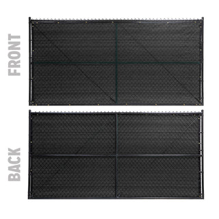 FenceScreen PS200-50 HDPE Plastic Privacy Screen, 50' Long - Black