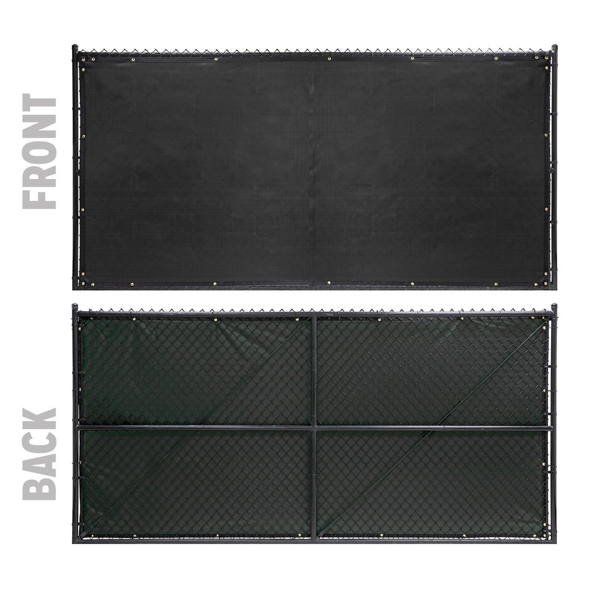 FenceScreen 750-50 Polypropylene Privacy Screen, 50' Long, Black - 4'