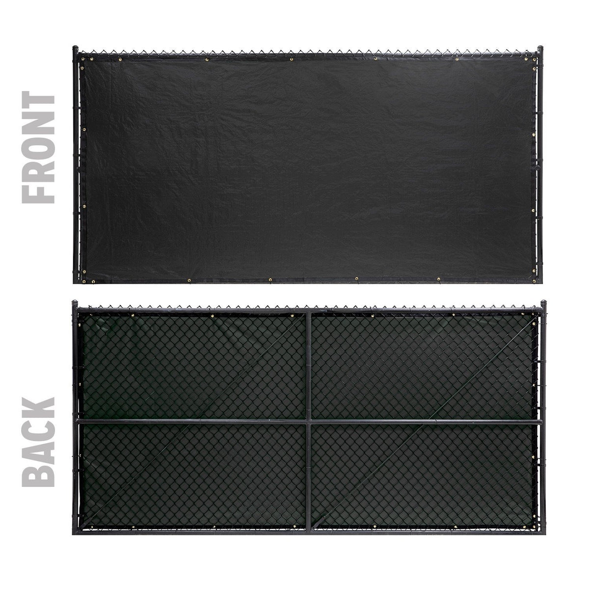 FenceScreen FB100-50 Polypropylene Privacy Screen, 50' Long, Black - 4'