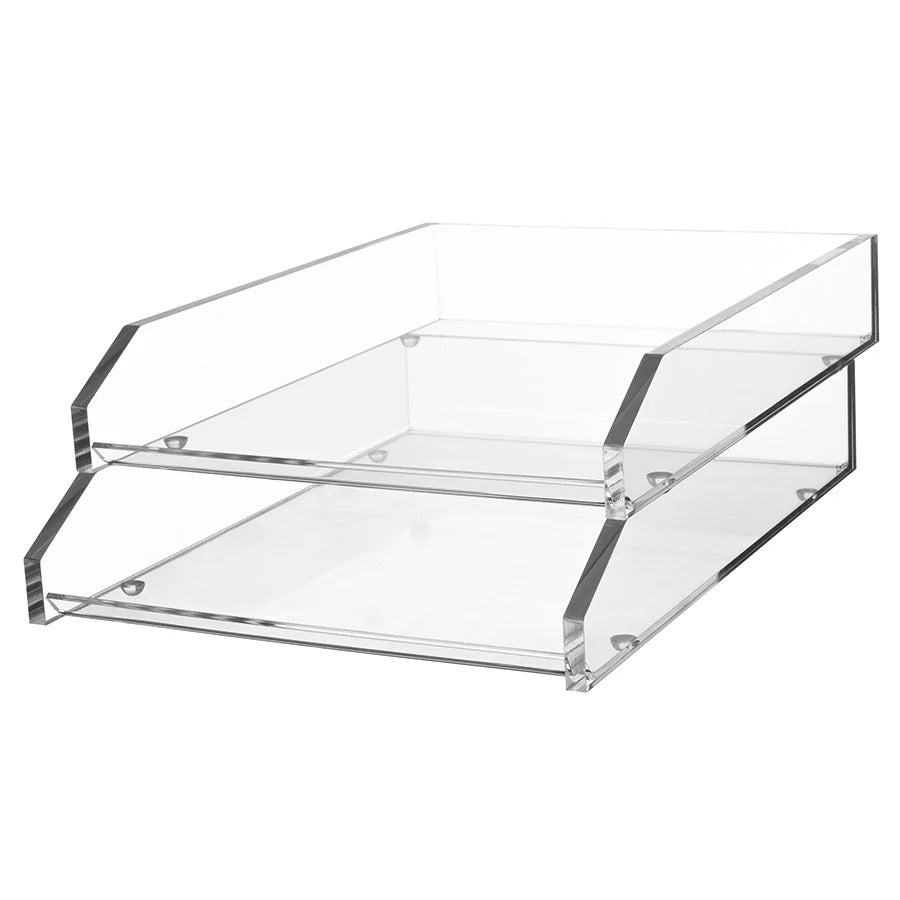 Kantek AD15 Acrylic Letter Tray, 10 1/2" Wide, Clear - photo 2