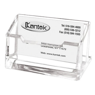 Kantek AD30 Acrylic Business Card Holder, 4" Wide, Clear - Default Title