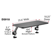 Kantek Clamp Shelf, 5 1/8" High, Black - photo 2