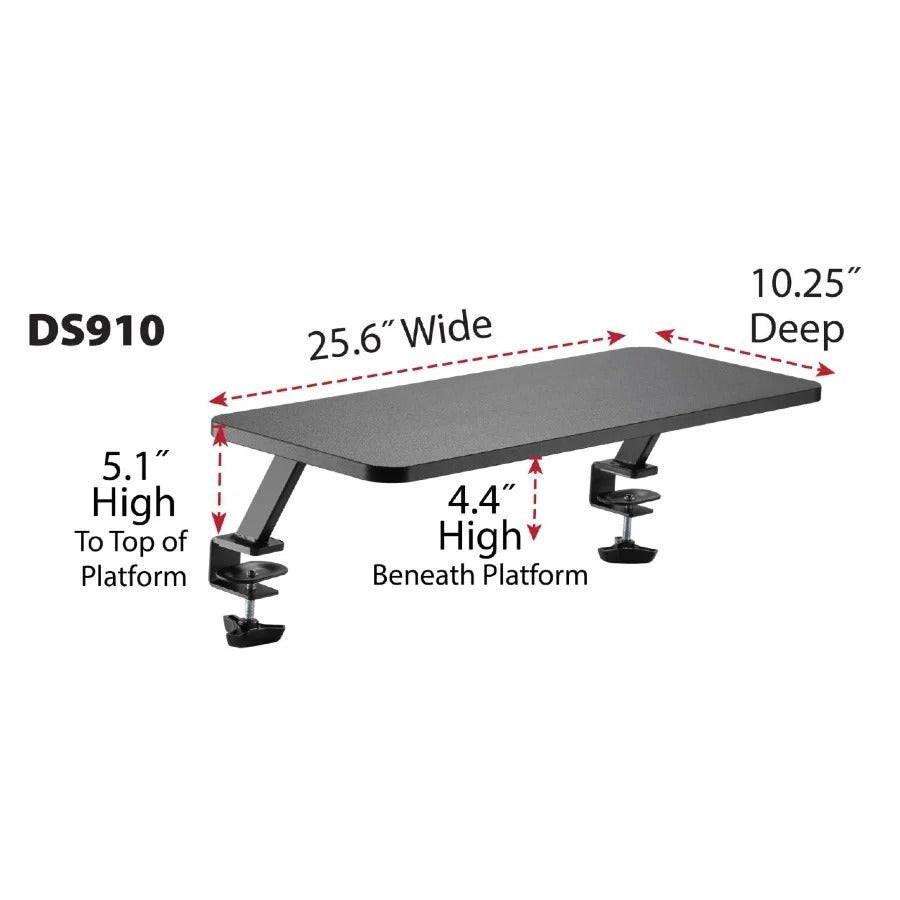 Kantek Clamp Shelf, 5 1/8" High, Black - photo 2