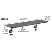 Kantek Clamp Shelf, 5 1/8" High, Black - photo 4
