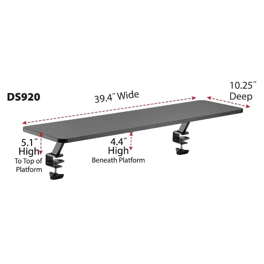 Kantek Clamp Shelf, 5 1/8" High, Black - photo 4