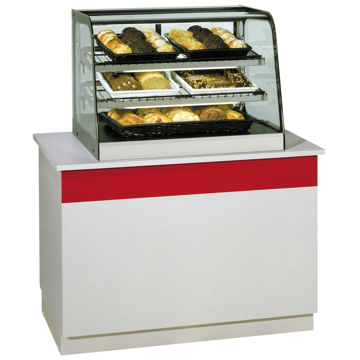 Federal Industries Countertop Bakery Case, 25 1/8" High, Black - 35 1/2"