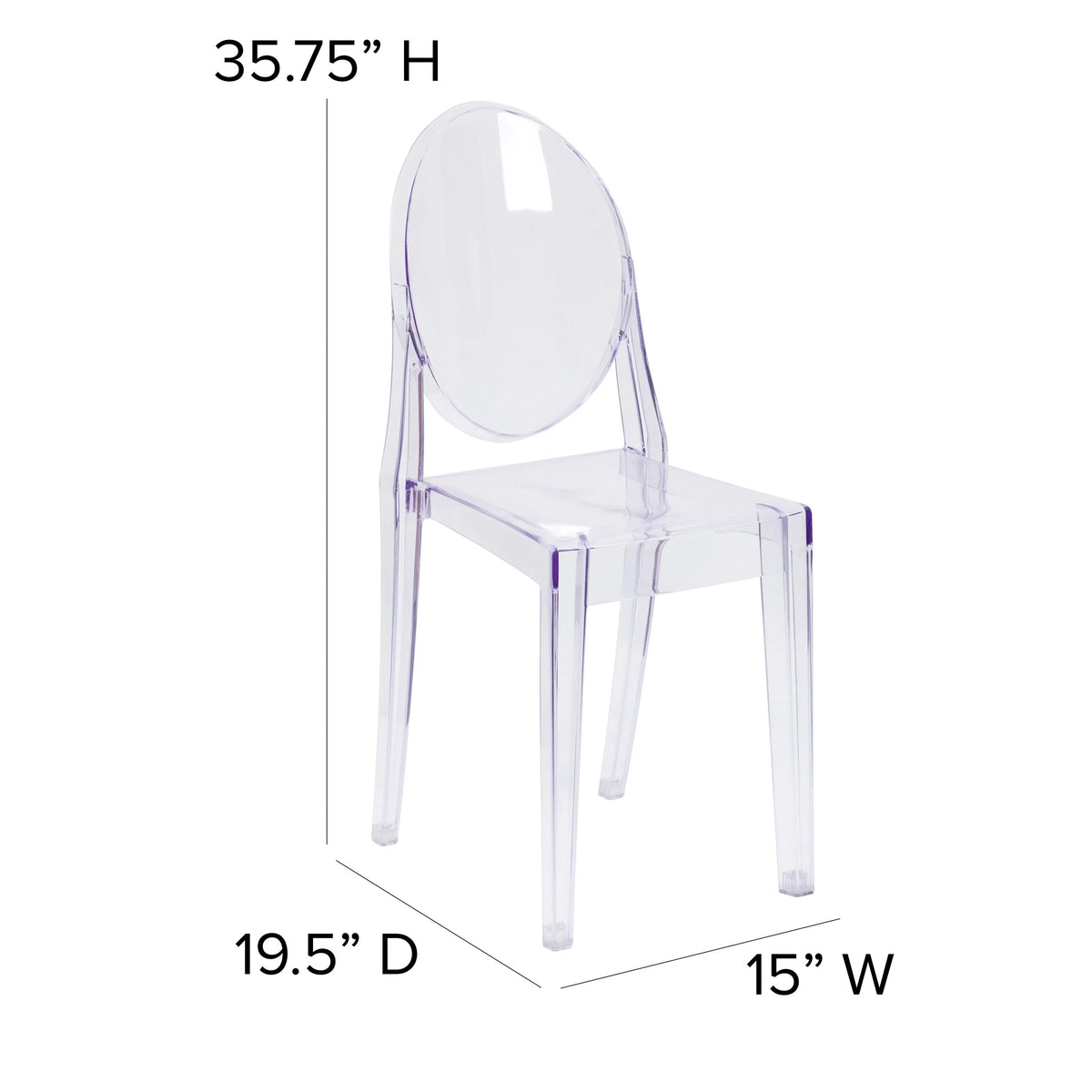Flash Furniture Chair, Clear - photo 4