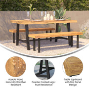 Flash Furniture TT-TT01122-1A-NAT-GG Table, 67" Wide, Brown - photo 3