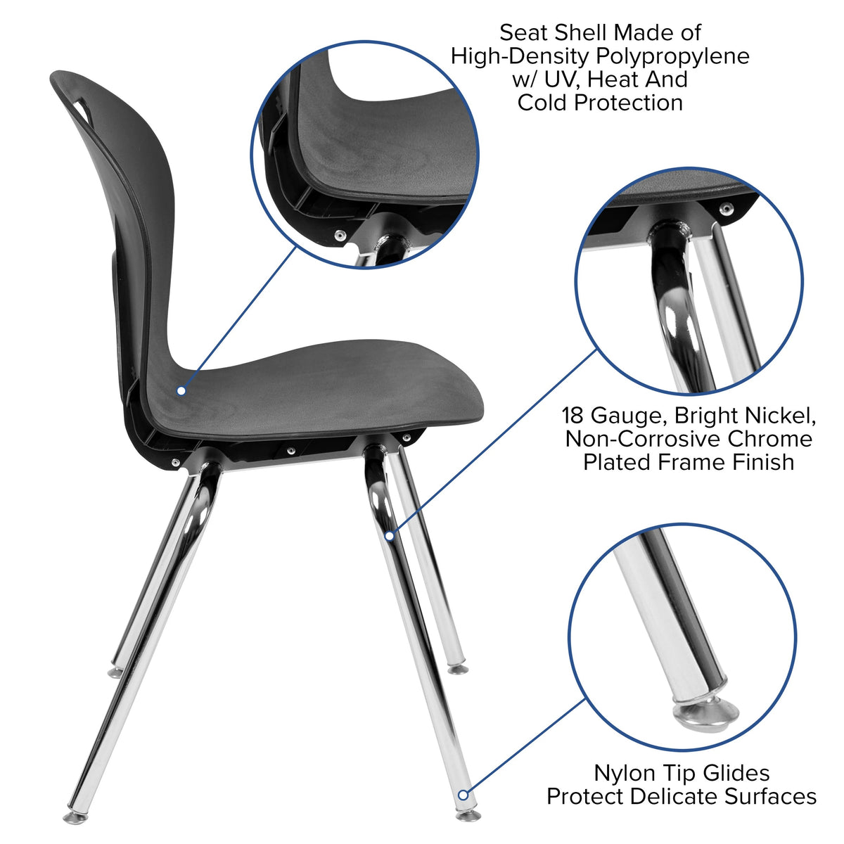 Flash Furniture ADV-TITAN-18BLK Chair, 20 1/4" Wide, Black - photo 3