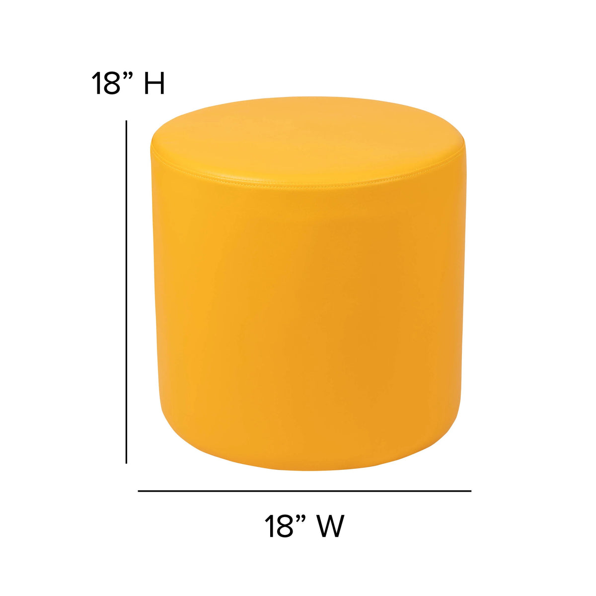 Flash Furniture ZB-FT-045R-18 Vinyl Modular Ottoman, 440 lb. Capacity - photo 3