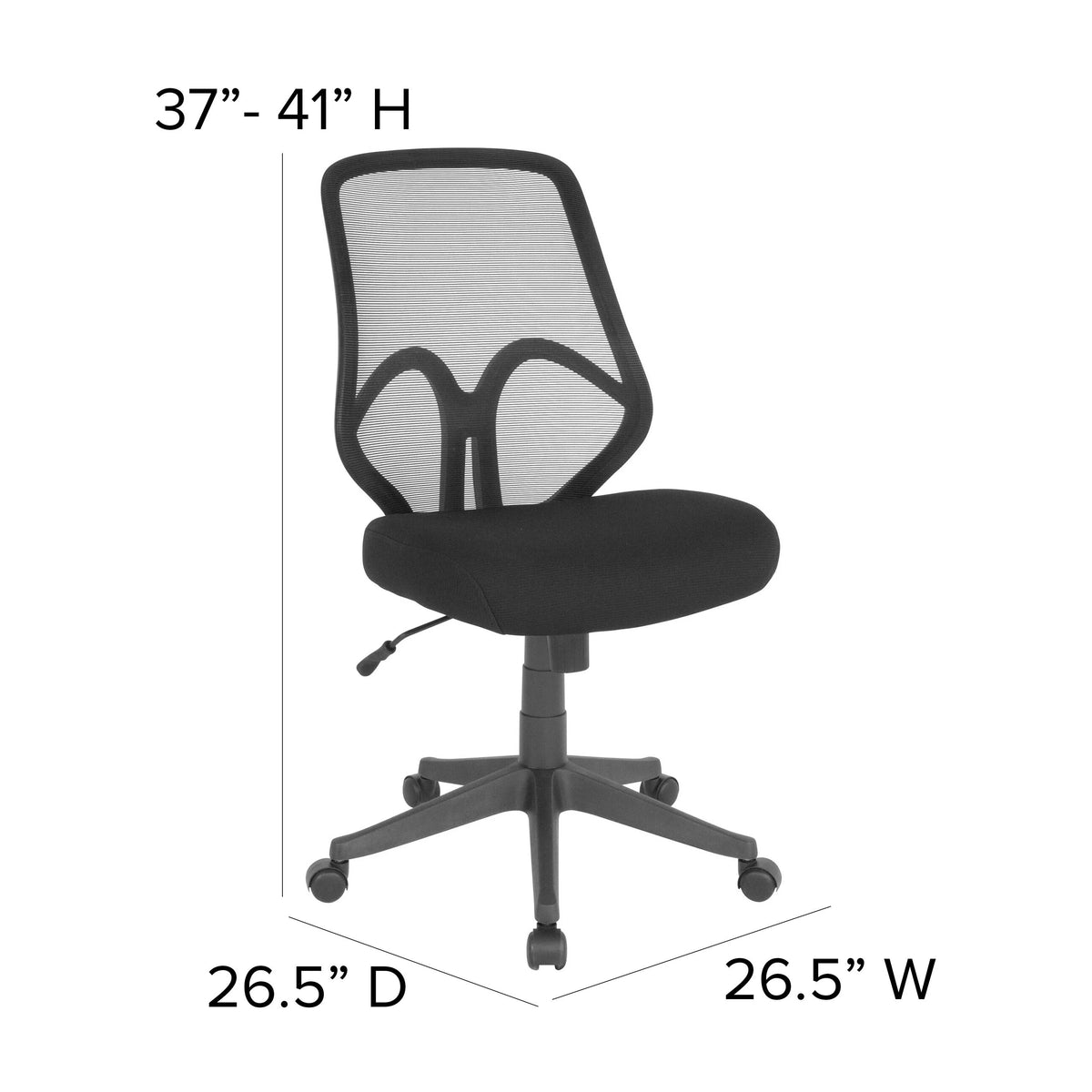 Flash Furniture GO-WY-193A-BK-GG Office Chair, 26 1/2" Wide, Black - photo 4