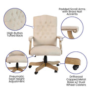Flash Furniture 801L-LF0005-BK-LEA-GG Office Chair, 26" Wide, Black - photo 2