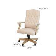 Flash Furniture 801L-LF0005-BK-LEA-GG Office Chair, 26" Wide, Black - photo 3