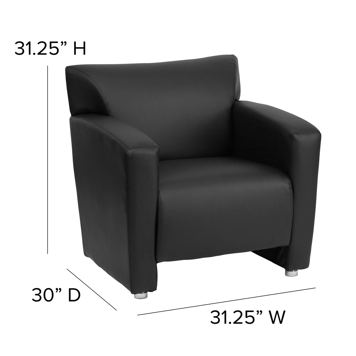 Flash Furniture 222-1-BK-GG Chair, 31 1/4" Wide, Black - photo 4