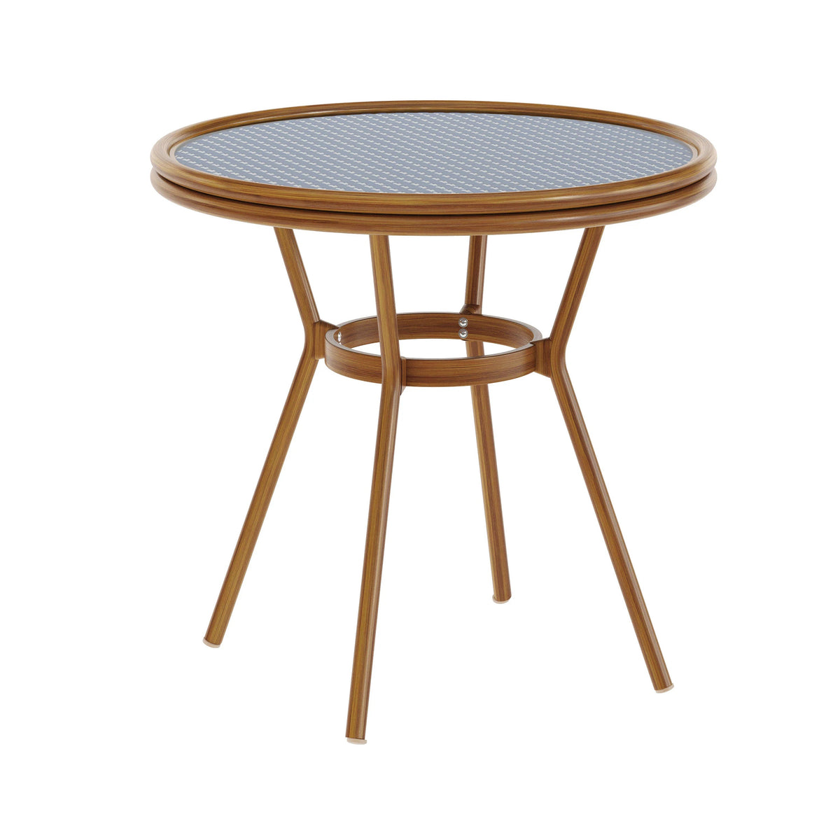 Flash Furniture SDA-AD641012-80 Lourdes Bistro Table, 200 lb. Capacity - SDA-AD641012-80-NVYWH-NAT-GG