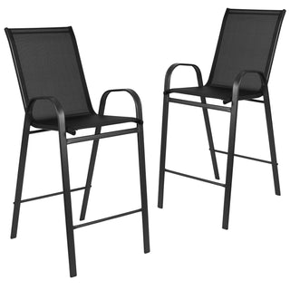 Flash Furniture 2-JJ-092H Bar Stool, 22" Wide, 2/Set - Black