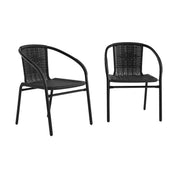 Flash Furniture 2-TLH-037 Chair, 21 3/4" Wide, 2/Case - Black