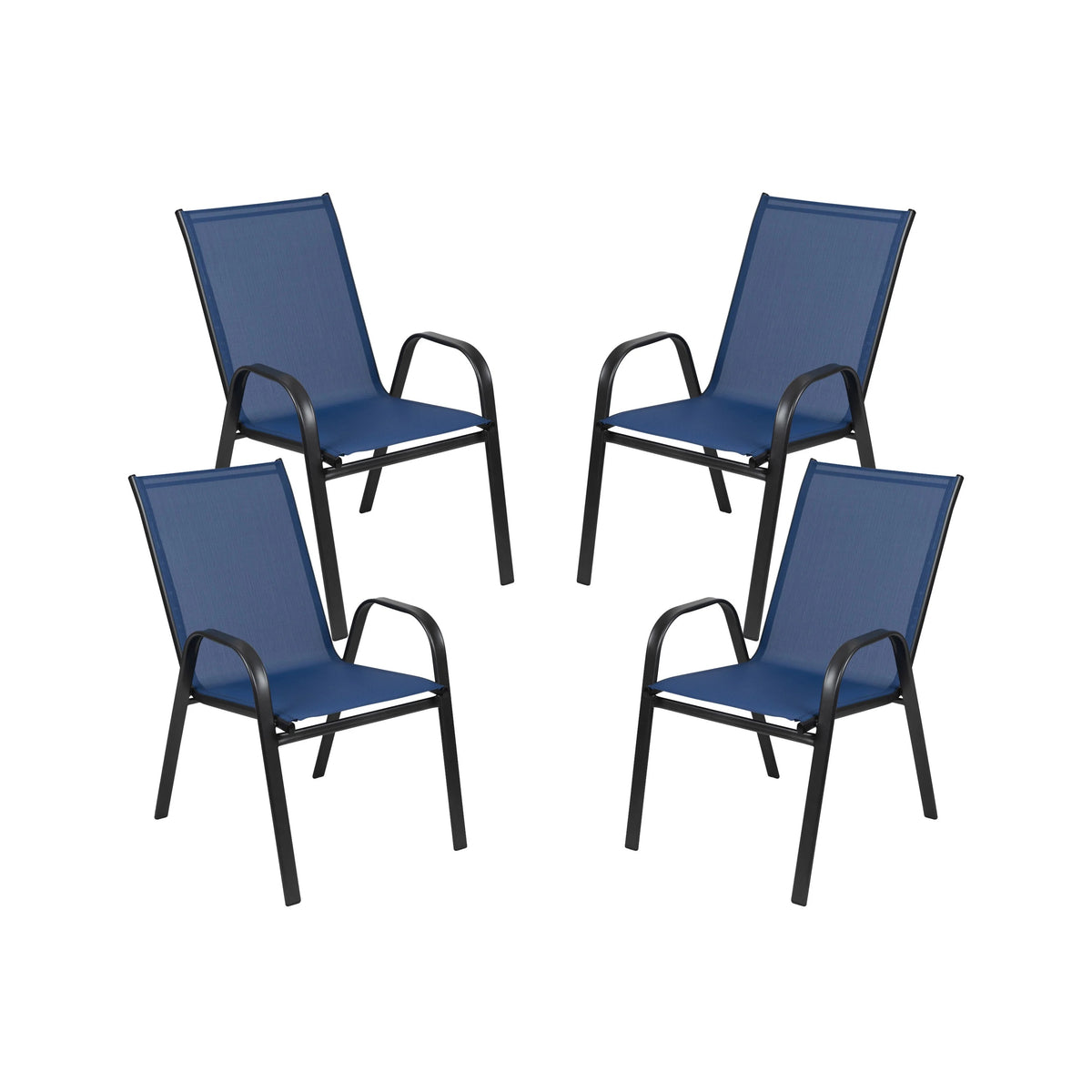 Flash Furniture 4-JJ-303C-NV-GG Chair, 21 1/4" Wide, 4/Case - Default Title