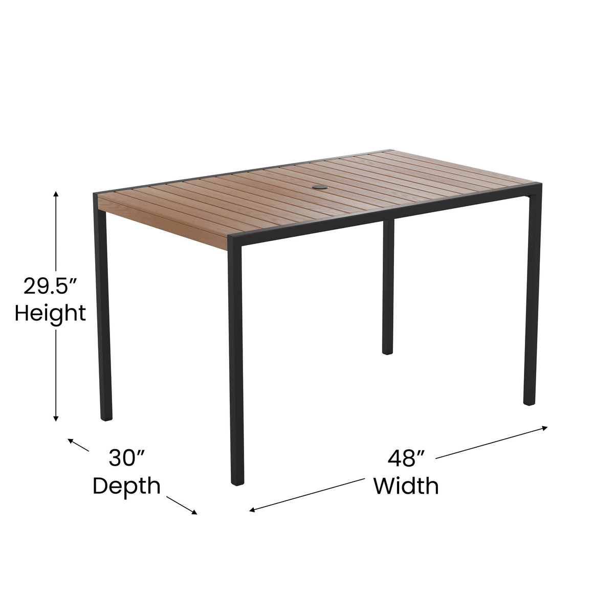 Flash Furniture XU-DG Plastic Table, 48" Wide, Beige - photo 3