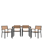 Flash Furniture XU-DG Plastic Table, 48" Wide, Beige - Arm Chair
