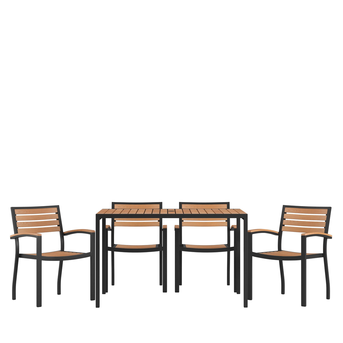 Flash Furniture XU-DG Plastic Table, 48" Wide, Beige - Arm Chair