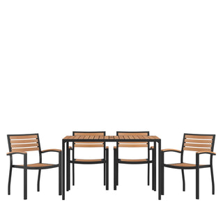 Flash Furniture XU-DG Plastic Table, 48" Wide, Beige - Arm Chair