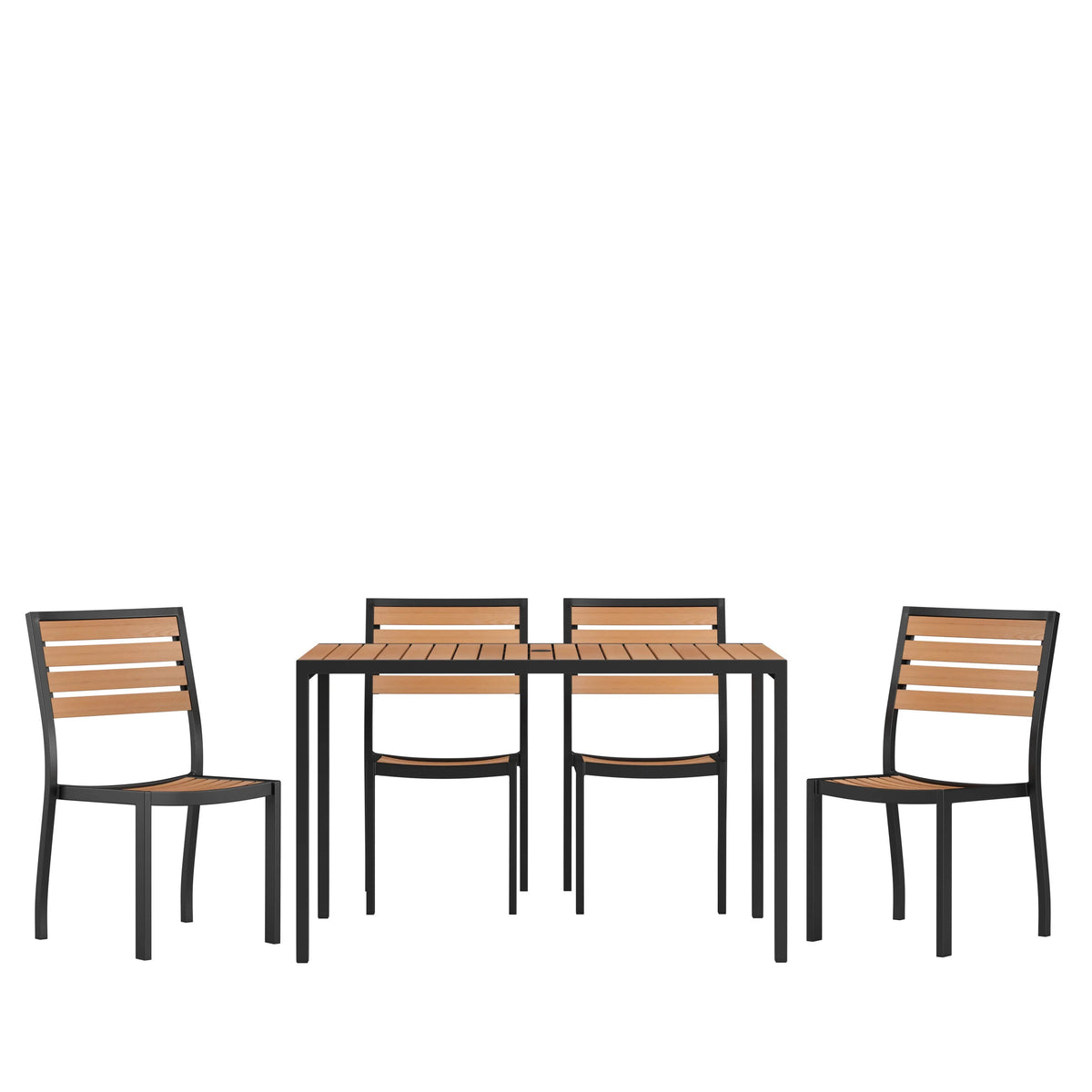 Flash Furniture XU-DG Plastic Table, 48" Wide, Beige - Side Chair