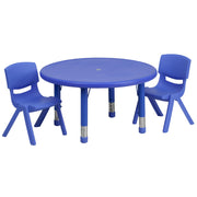 Flash Furniture YU-YCX Plastic Table, 220 lb. Capacity - Blue