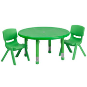 Flash Furniture YU-YCX Plastic Table, 220 lb. Capacity - Green