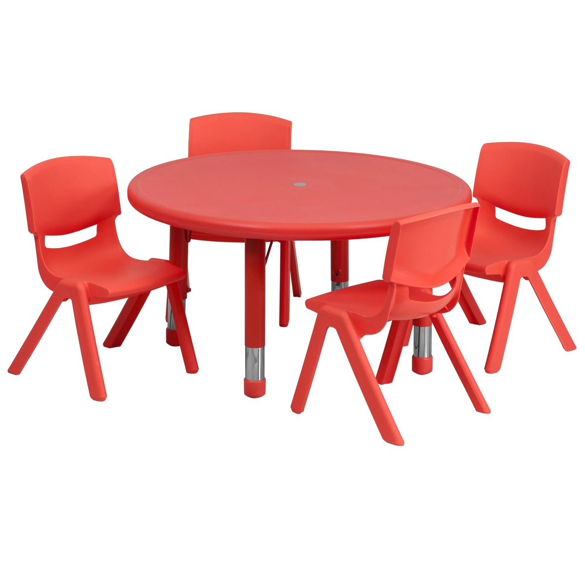 Flash Furniture YU-YCX-0073-2-ROUND-TBL Activity Table, 33" Diameter - Red