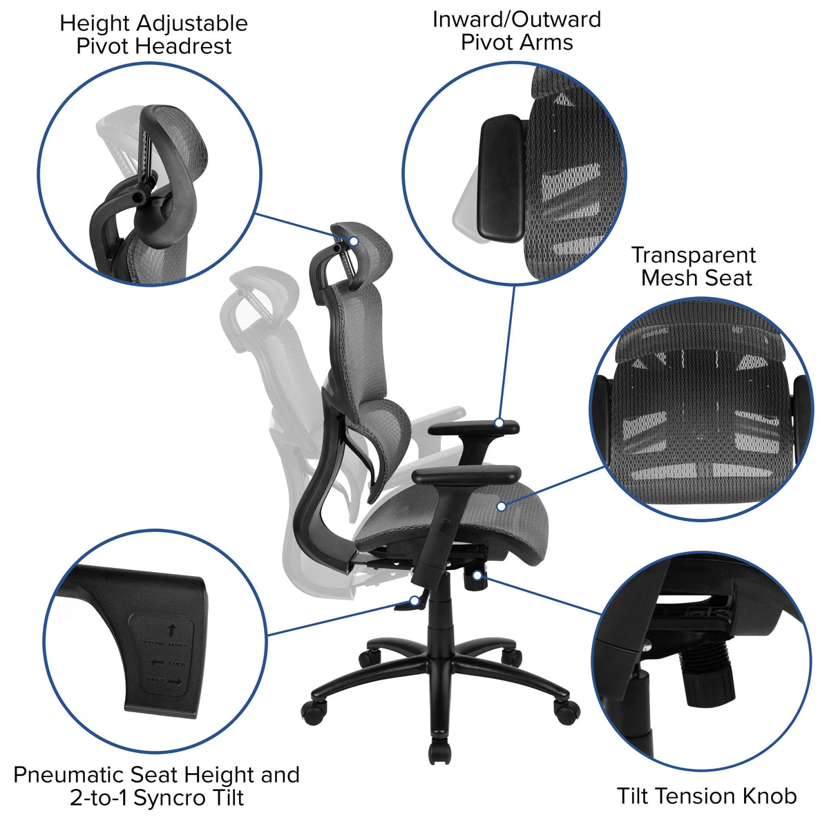 Flash Furniture H-LC-1388F-1K Office Chair, 28" Wide - photo 3