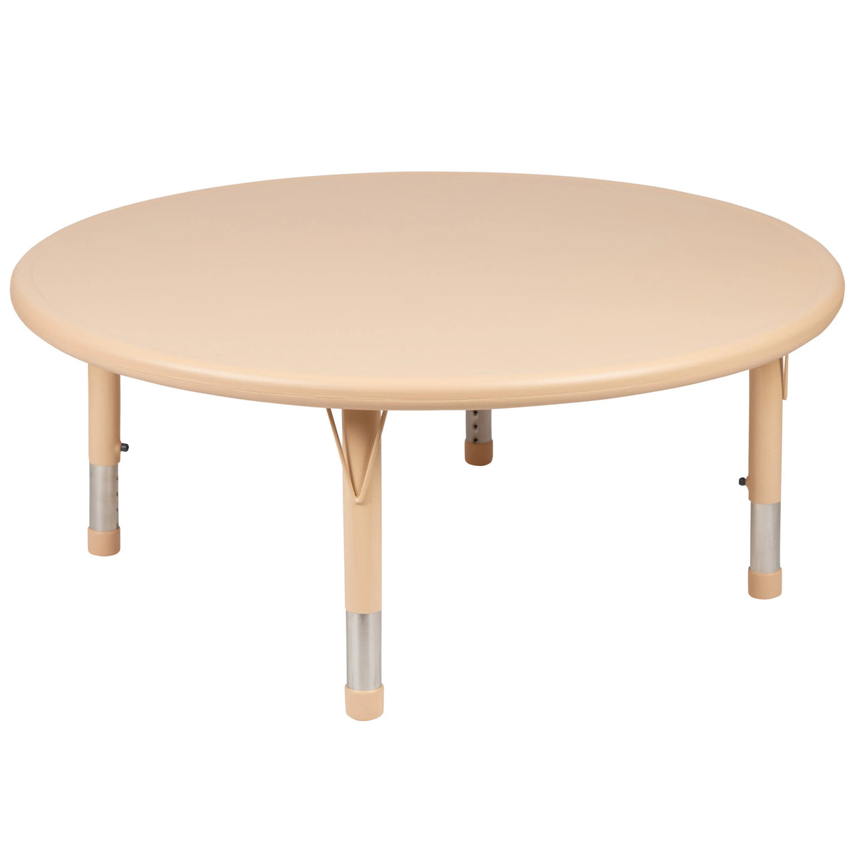 Flash Furniture YU-YCX Activity Table, 14 1/2 - 23 3/4" High, Beige - Round
