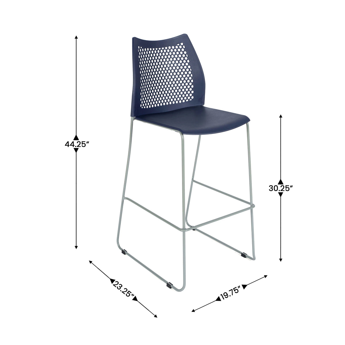 Flash Furniture RUT-498A-BS Hercules Bar Stool, 19 3/4" Wide - photo 3