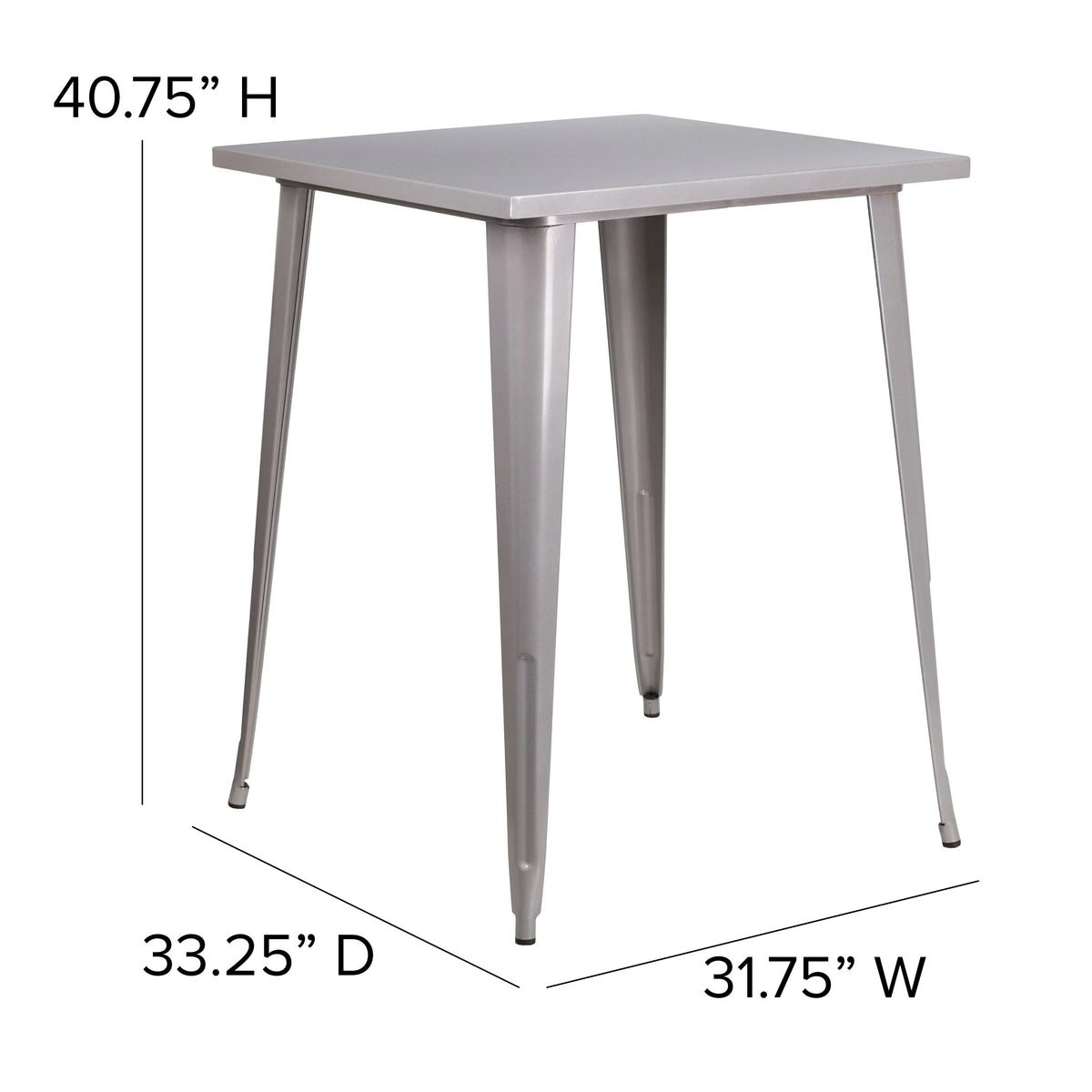 Flash Furniture CH-51040-40 Table, 33 1/4" x 33 1/4" - photo 6