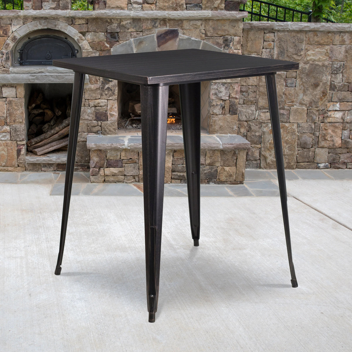 Flash Furniture CH-51040-40-BQ-GG Table, 40 3/4" High, Black - photo 2