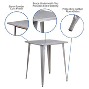 Flash Furniture CH-51040-40-BQ-GG Table, 40 3/4" High, Black - photo 6