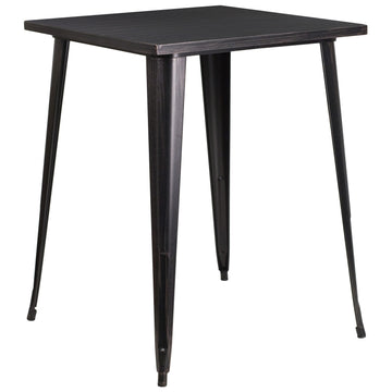 Flash Furniture CH-51040-40-BQ-GG Table, 40 3/4" High, Black - Default Title