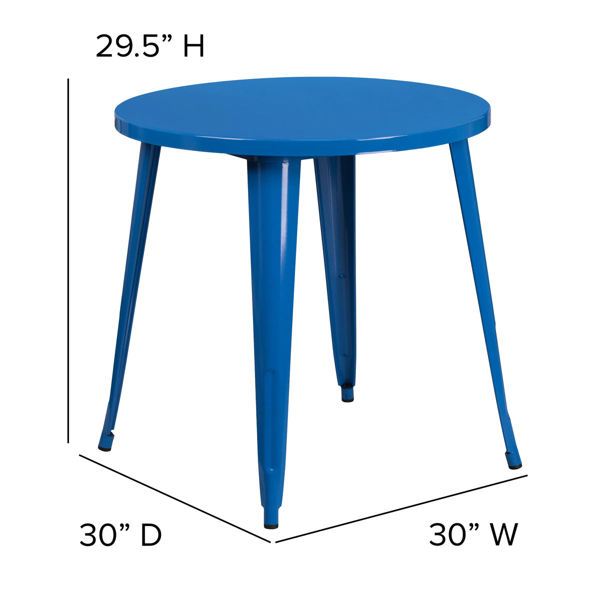 Flash Furniture CH-51090-29-BQ-GG Table, 29 1/2" High, Black - photo 4